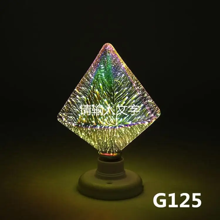 1 шт. лампочка Светодиодная лампа 3D декоративная E27 4 Вт 220-240 В праздничное