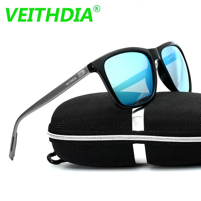 Мужские солнцезащитные очки VEITHDIA брендовые алюминиевые TR90 с логотипом в стиле