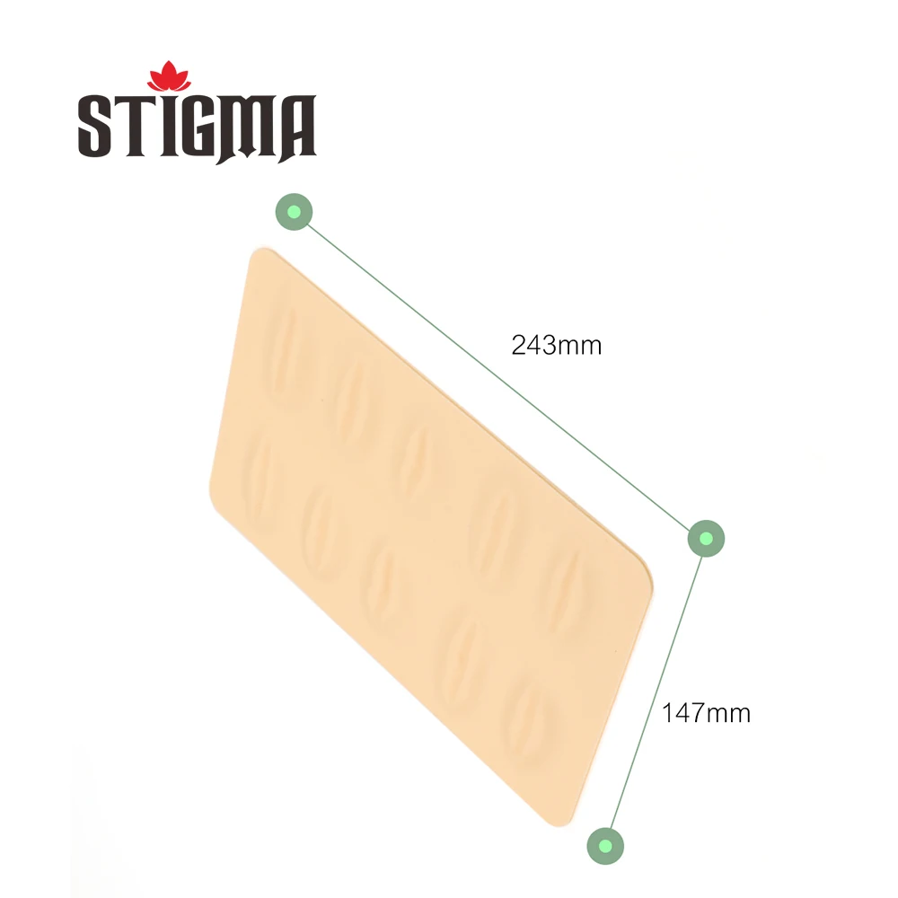 

Stigma Tattoo Permanent Makeup Stencil Lip Practice Skin Reusable Plain Fake for Beginer Accessories 3D Silicon Tattoo Machine