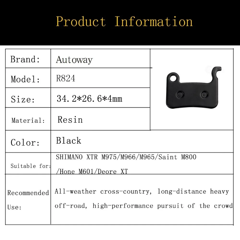 Велосипедные дисковые Тормозные колодки AUTOWAY 5 пар резиновые для Shimano Deore M596 M595 M535
