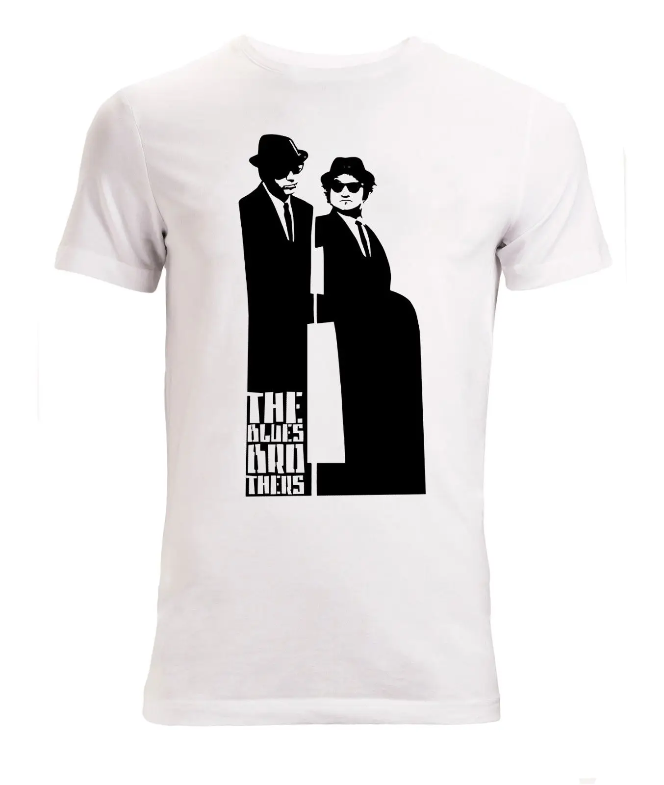 Топы летняя крутая забавная футболка The Blues Brother Legendary Movie Letter B Мужская (женская в