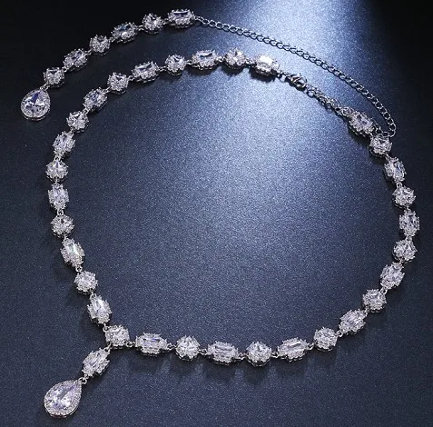 silver Emmaya, дизайн, ожерелье, ювелирное изделие, женская мода, шарм, кристалл, циркон, камень, ожерелье, свадебный подарок - Окраска металла: silver