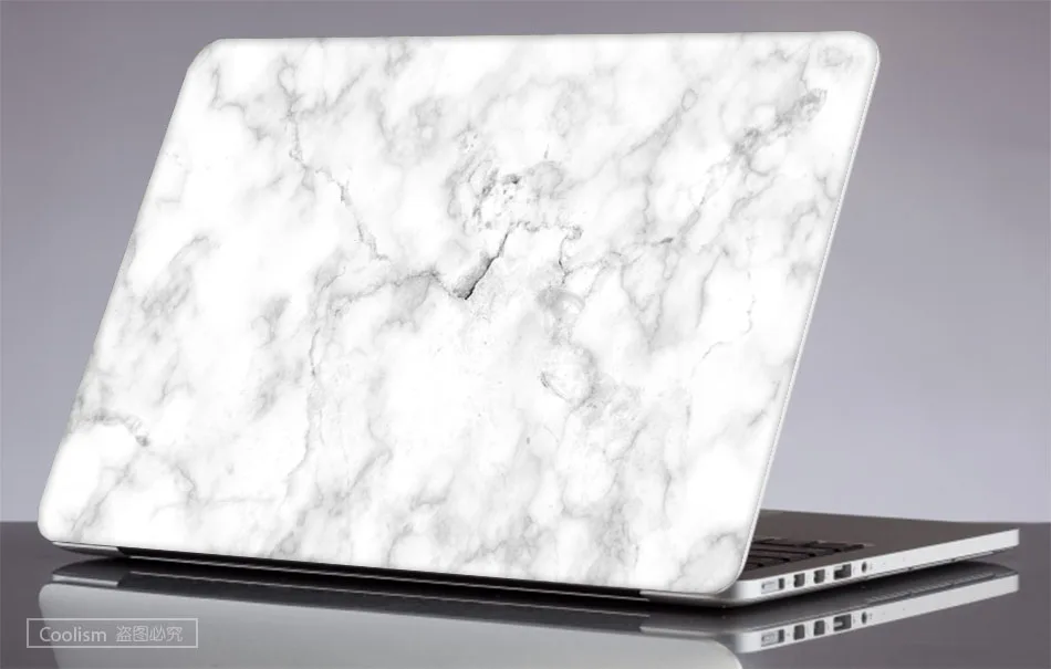 Белый мрамор зерна ноутбука наклейка для Apple Macbook Pro Air retina 1" 12" 1" 15" Mac защитный ноутбук полное покрытие кожи