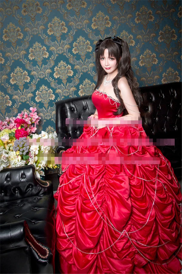 Аниме! Женское платье для косплея Fate Type-Moon 10th Anniversary Tohsaka Rin размер на заказ