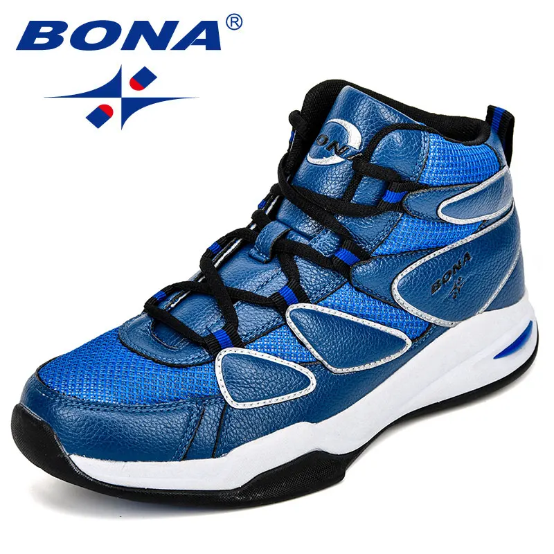 Royal blue black BONA Zapatos de baloncesto para hombres zapatos hombre Ultra verde Boost новые camuflaje Basket Hombre Zapatos zapatillas - Цвет: Royal blue black