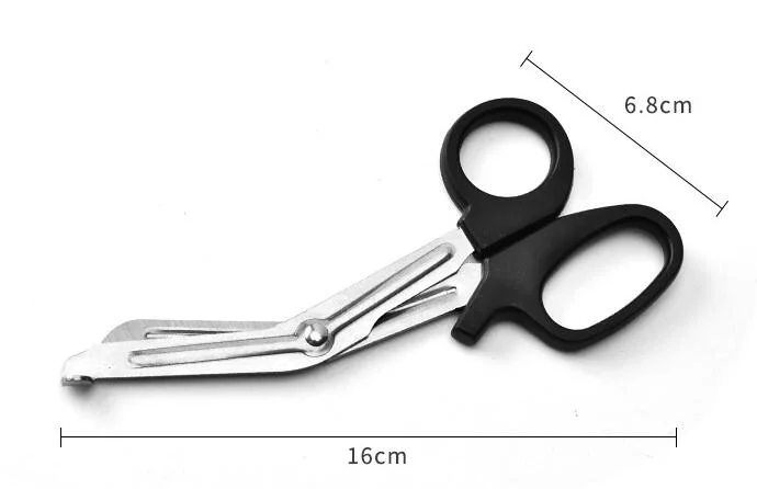S16 EMT EDC выживания фельдшер медицинский спасательный изогнутые лезвия ножницы травма Марля IFAK аварийная Первая помощь бандажные ножницы открытый - Цвет: S16
