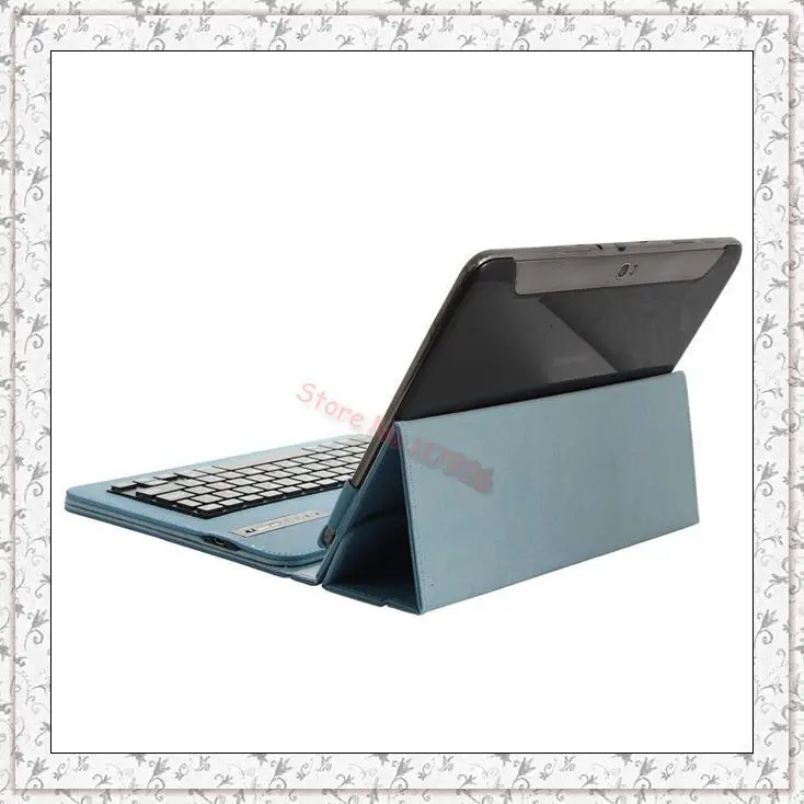 Роскошная красочная Универсальная съемная клавиатура Bluetooth ABS с кожаной