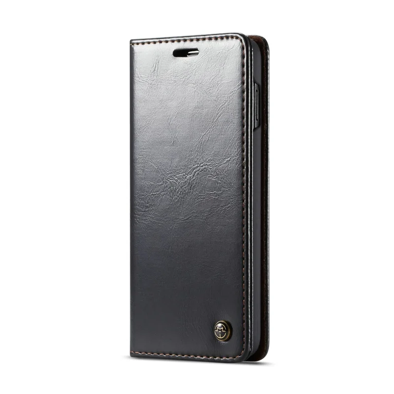 Black Кожаный флип-чехол для samsung Примечание 10 9 8 5 4 s10 5g s9 s8 j4 j6 plus s10e s7 edge 20 30 50 70 6, 7, 8, 9, j6 Чехлы для телефона - Цвет: Black