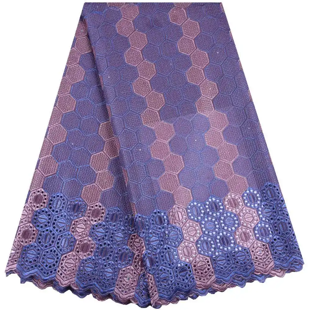 

High Quality African Cotton Lace Fabric Latest Nigerian Lace Stones Swiss Voile Lace In Switzerland For Men Women Dress S1646