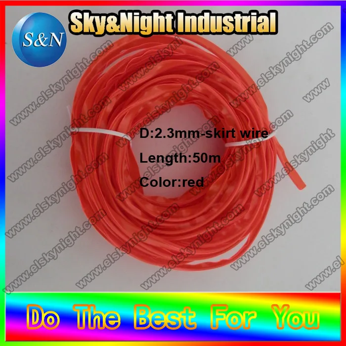 Новинка 2017 гибкая неоновая юбка wire 2.3mm red + Бесплатная доставка в десяти цветах
