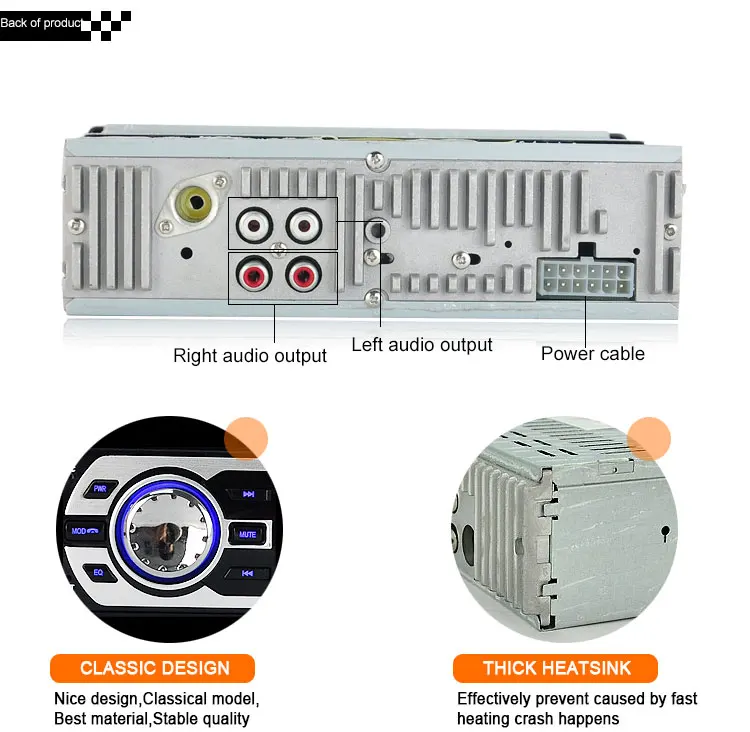 Kebidumei 2," 12 V 1Din Автомобильный MP3-плеер автомобильный радиоприемник FM Bluetooth музыкальный плеер SD карты флэш накопитель USB AUX микрофоном хэндс-фри вызовов