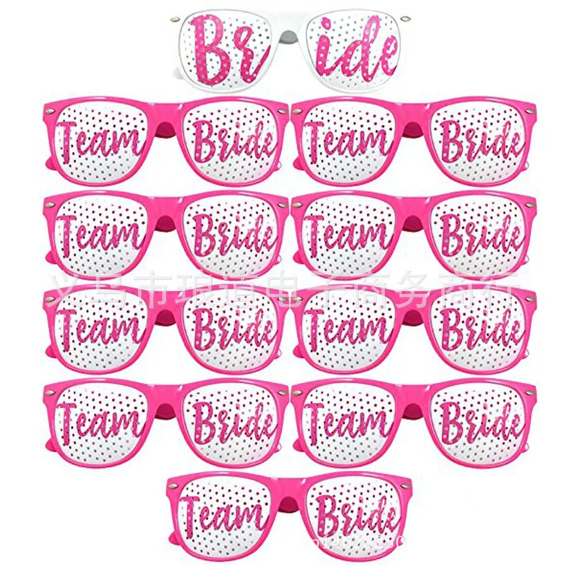 1 шт. розово-красные очки для невесты свадебный душ девичник вечеринка фото стенд