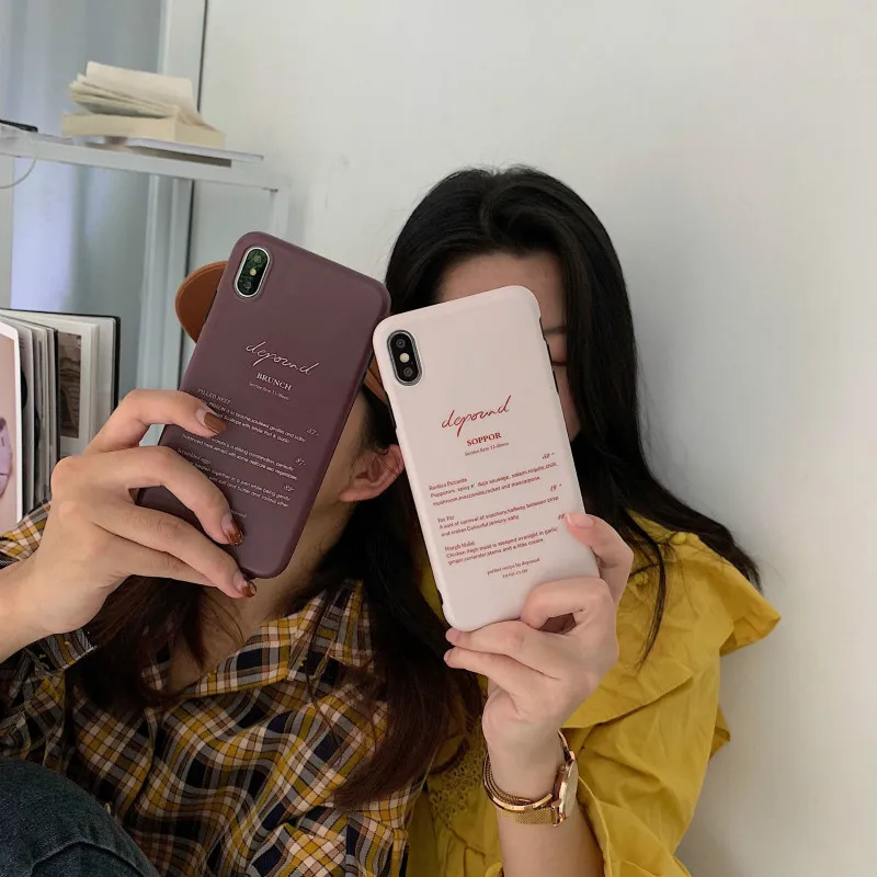 POBLU брендовые Ретро чехлы для iphone XR XS Max Модные Простые IMD TPU мягкие задней панели