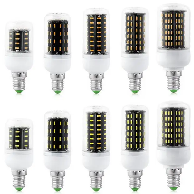 E27 E14 G9 GU10 B22 SMD 4014 Светодиодная лампа Lamparas 36 56 72 96 138 светодиодов Светодиодные лампы