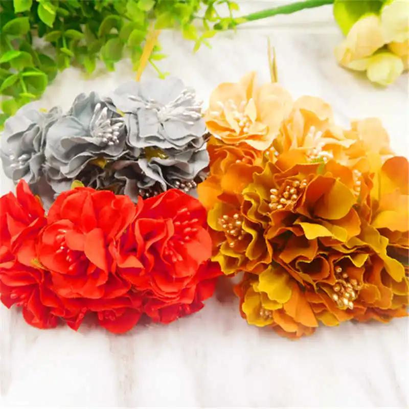 6 шт./искусственный шёлковый пион букет Дворец бракосочетаний украшен DIY цветок