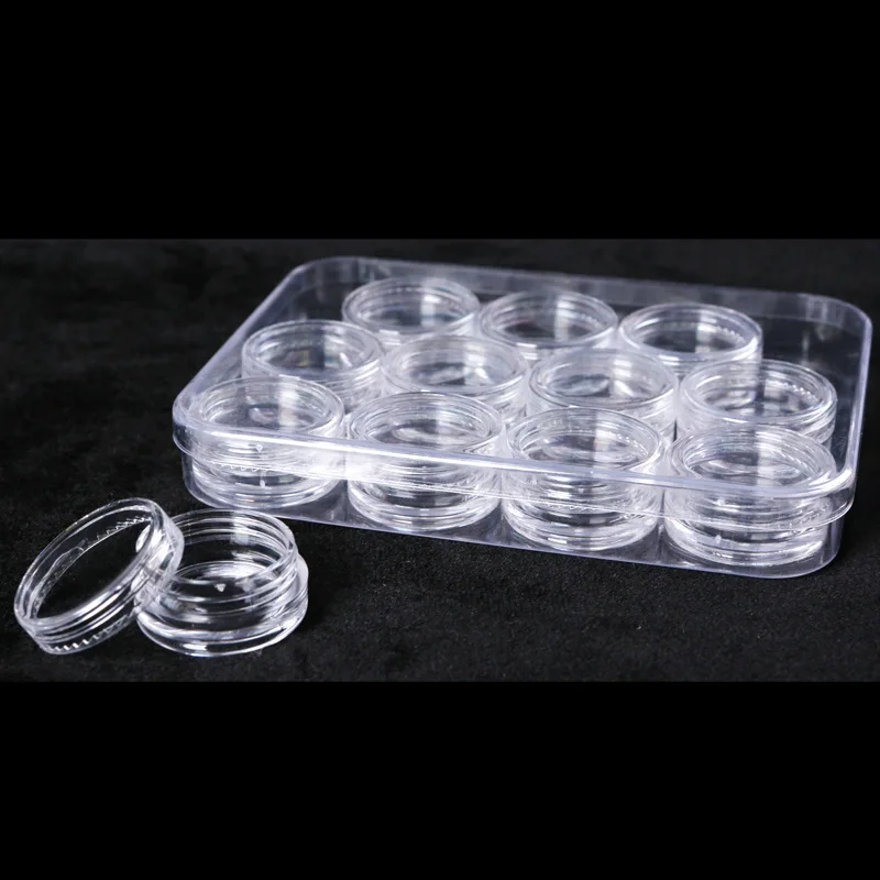 12 слотов пустые коробки для хранения ногтей Стразы галька Бусины Дисплей