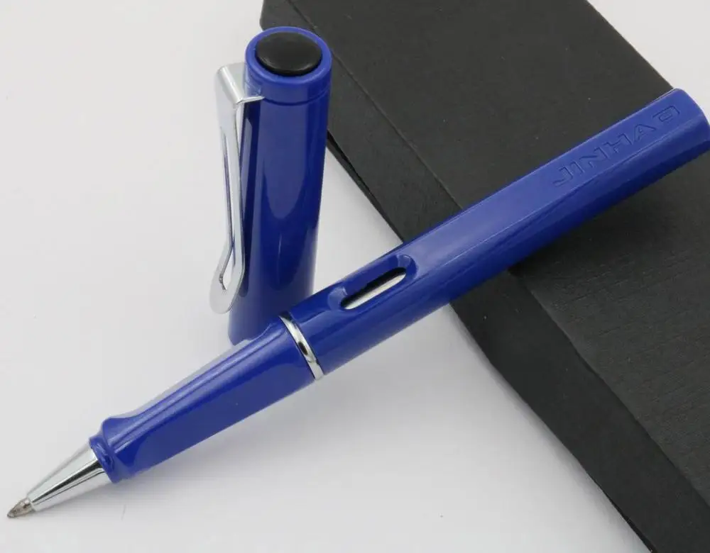 Синий Jinhao599 пластиковая Классическая оранжевая лакированная Ручка-роллер - Цвет: Синий