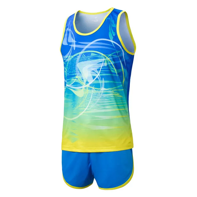 Men blue set Maillot football, мужские футбольные майки, набор, Молодежный марафон, одежда, жилет+ шорты, 2 предмета, одежда для поля, набор для бега - Цвет: Men blue set