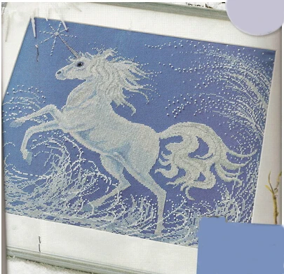 Наборы для вышивки крестиком 14 карат без отделки с мультяшными животными лошадью