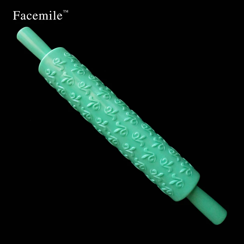 mac new Flower Texture Rolling Pin Dough Embossing Tool Cake Pastry Baking Decorating Kitchen DIY Ribbon Stripe Tool|textured rolling pin|rolling pin