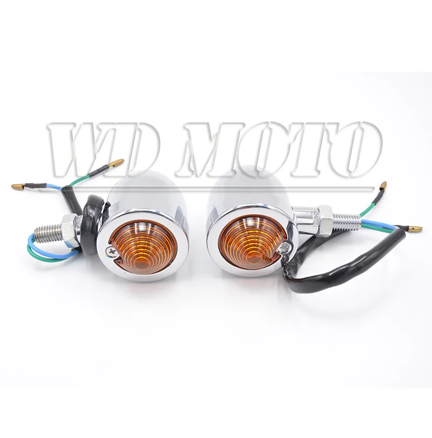 1 пара Мотоцикл Chrome Пуля Сигналы Поворота индикатор Для Harley Honda Kawasaki Suzuki Yamaha Cruiser