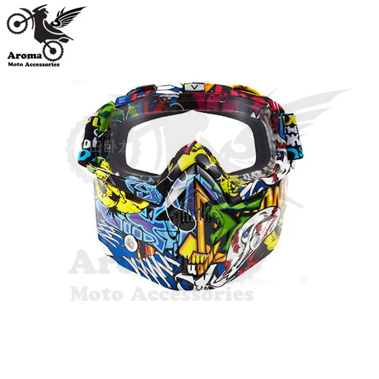 

colorful clear lens motorbike eye protection universal moto dirt pit bike Off-road racing motorcycle glasses motocross goggle