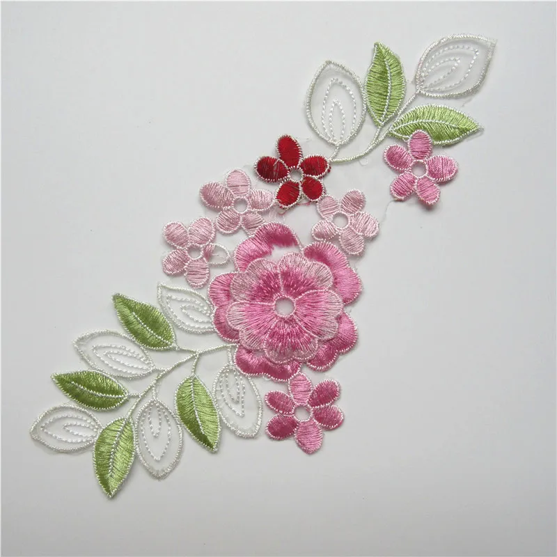 Кружевные вышитые воротники с вышивкой нашивки тканевые искусственные для