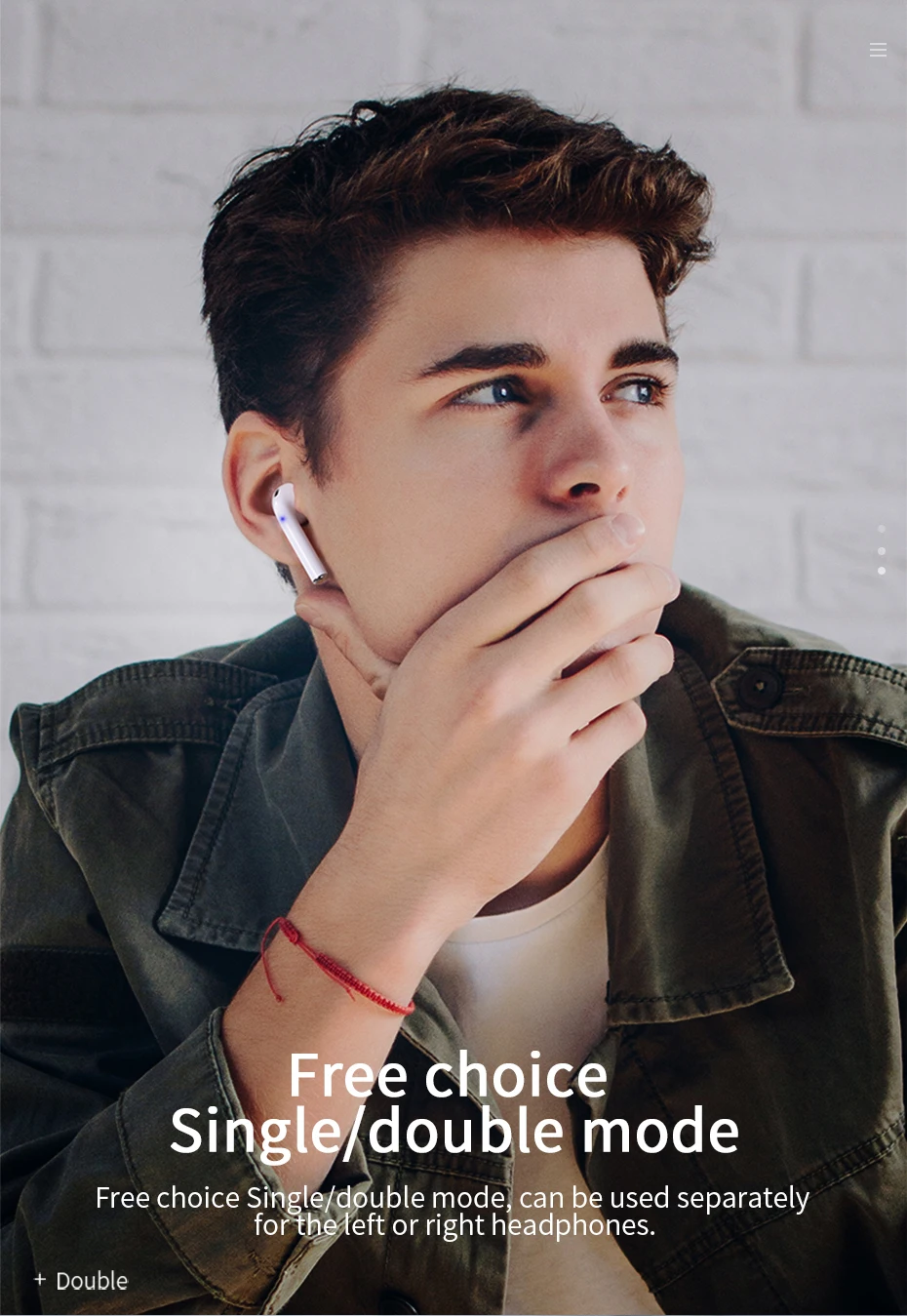 HOCO ES26, мини Bluetooth наушники, стерео бас, беспроводная Bluetooth 5,0 гарнитура, наушники, зарядная коробка+ чехол для всех смартфонов