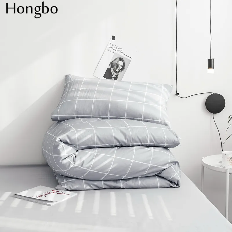 Комплект постельного белья Hongbo из 2019 хлопка серая сетка пододеяльник