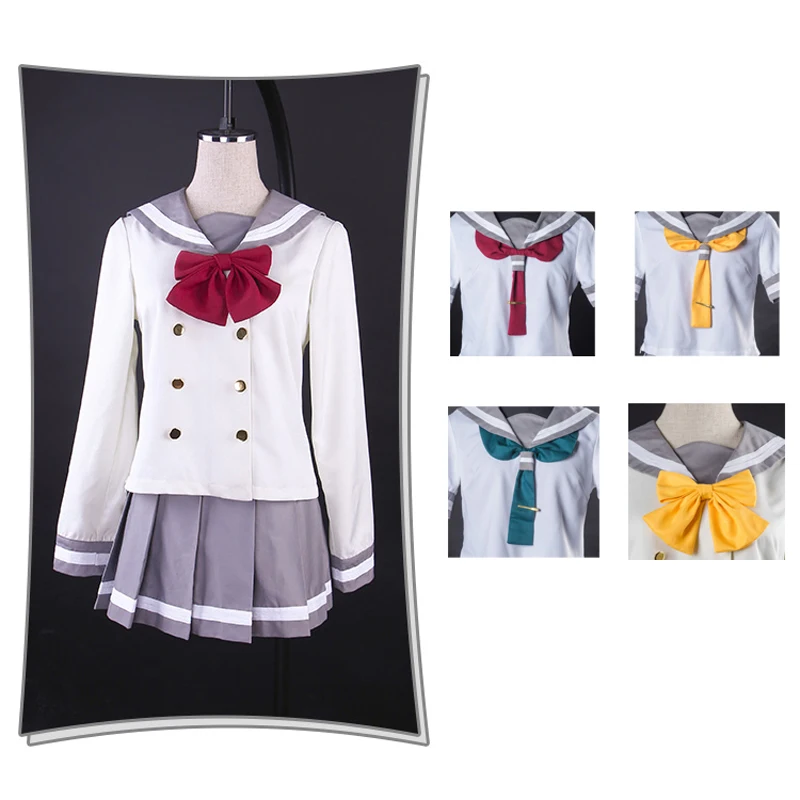 

Anime LoveLive! Sunshine!! Aqours School Girl Uniform Sailor Suit Cosplay Costume Autumn Long Sleeve Lolita Dress