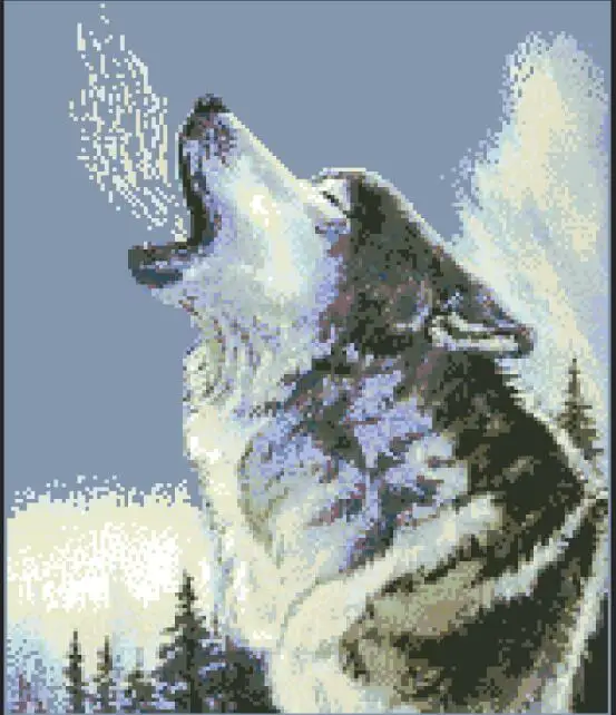 Diy Вышивка крестиком бисером волчий узор вышивка бисером домашний декор рукоделие Набор аксессуаров для рукоделия вышивка бисером полный - Цвет: wolf