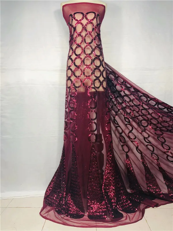 Beautifical French gold sequins lace fabrics black tulle mesh fabric for dress New arrival nigerian with sequin zbr2-3 | Дом и сад