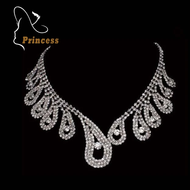 Ожерелье и серьги павлиний хвост с кристаллами B18 A006 | Украшения аксессуары