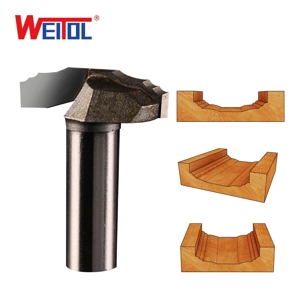 

WeiTol 1/2 Solid Carbide Router Bit Woodworking Tools CNC milling Cutter End Mill for Wood