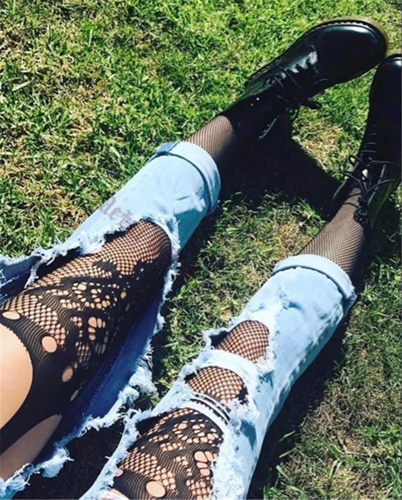 Для женщин сексуальные колготки в сеточку Топ бедра пикантные пикантное белье из