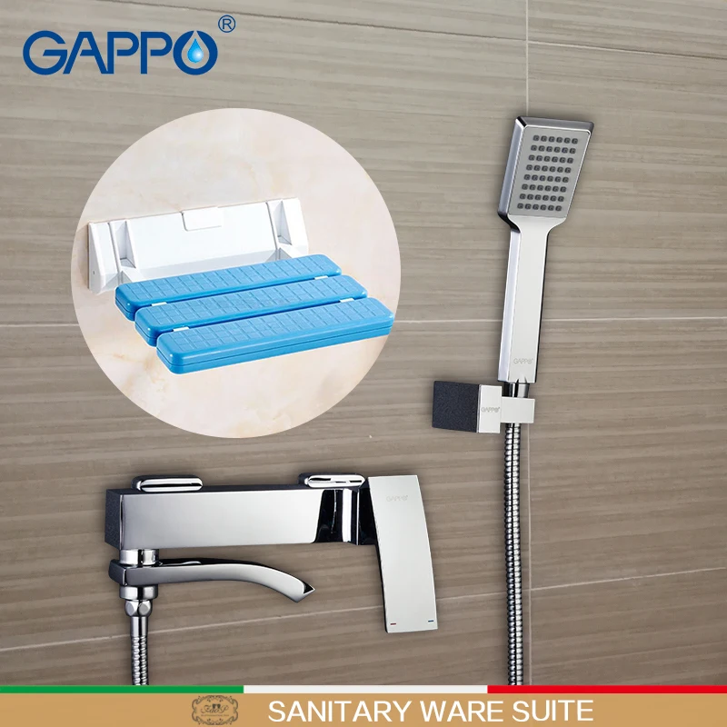 GAPPO душ смесители для ванной комнаты смеситель душа нажмите складной стул