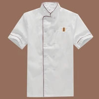 new arrival food service cloth kitchen chef jackets uniform short sleeve hotel cook workwear clothes restaurant chief clothes