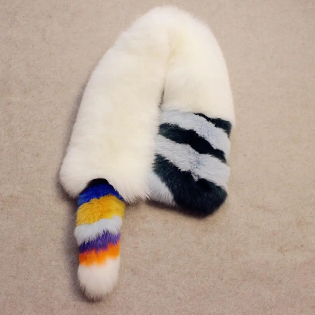 

Fashion suede fox fur grass scarf winter warm collar leather shawl