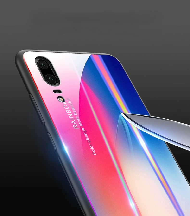 Лазерный БЛЕСК закаленное стекло Крышка для Vivo NEX A S чехол градиентной расцветки