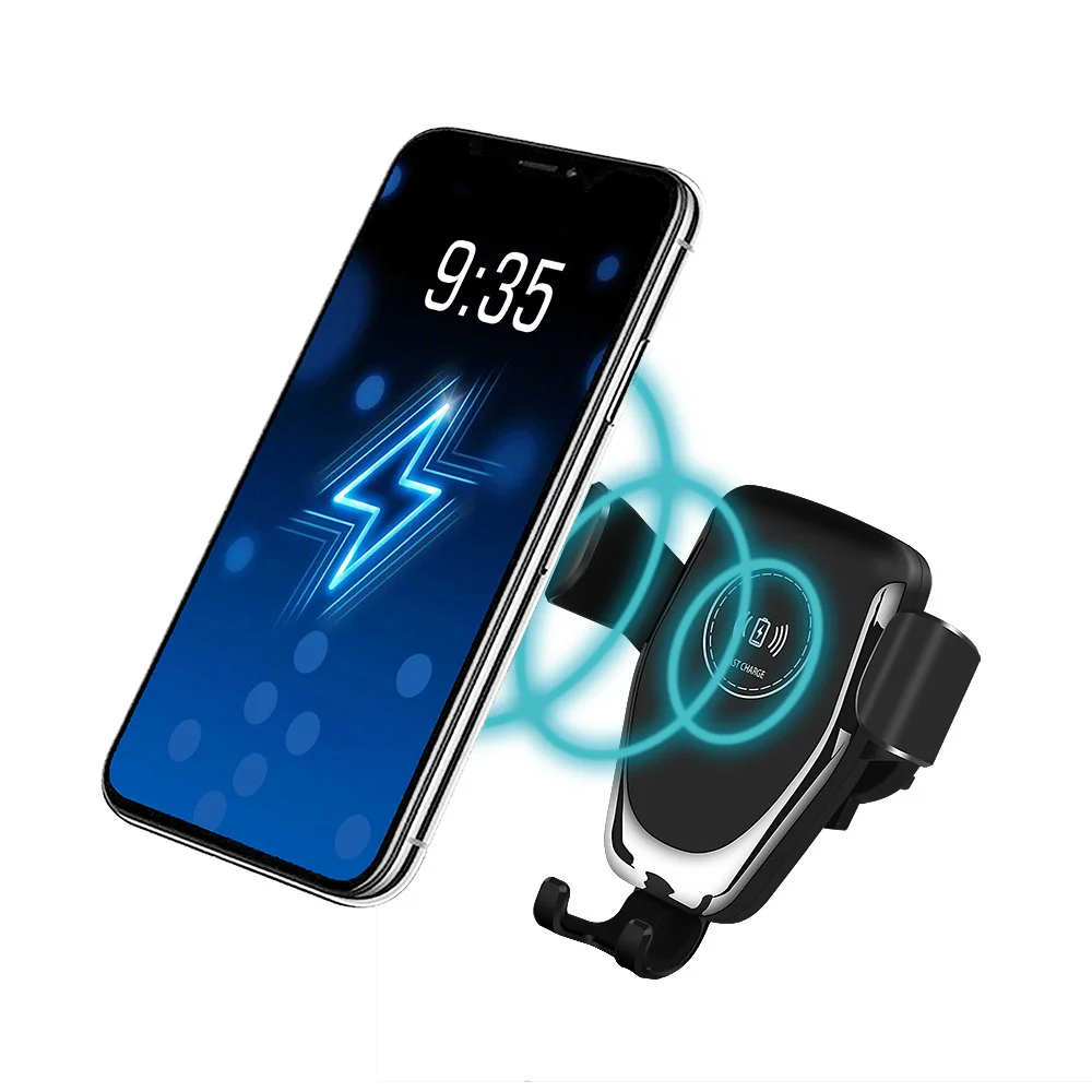 FDGAO автомобильное Qi Беспроводное зарядное устройство для iPhone XR XS Max X Intelligent 10 Вт быстрая Беспроводная зарядка USB держатель для автомобильного зарядного устройства