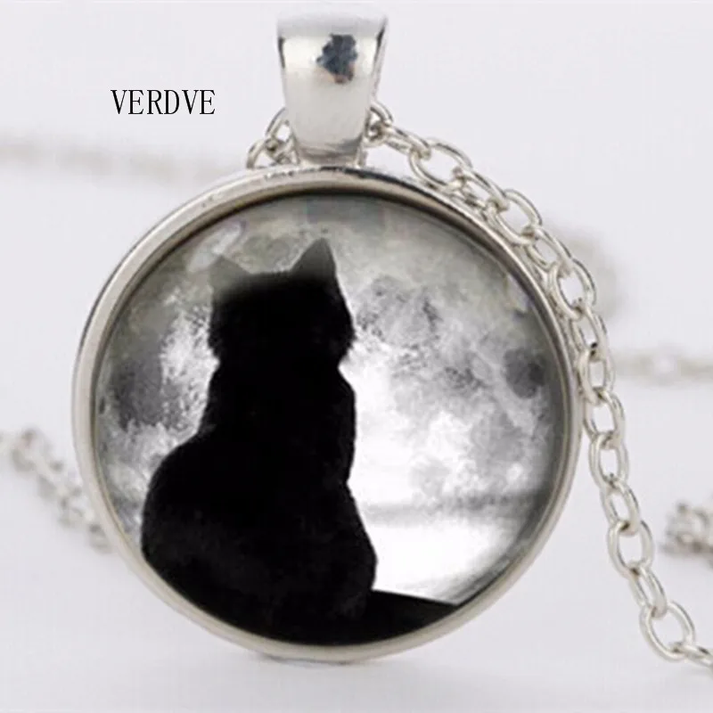 Ожерелье с подвеской в виде кошки из хрустального стекла 3 цвета|necklace charm|cat pendant