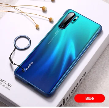 Синий Для HUAWEI P20 P30 MATE 10 20 X Pro Чехол безрамный Бампер Ультра тонкий противоударный чехол для телефона NOVA 3 3i 4 5 Honor 20 V20 Pro Чехол - Цвет: Синий