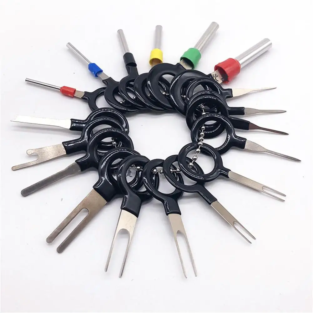 

29PCS/Set Stainless Steel Car Wire Terminal Removal Tool Crimp Connector Extractor Puller Car Terminal Repair Kit
