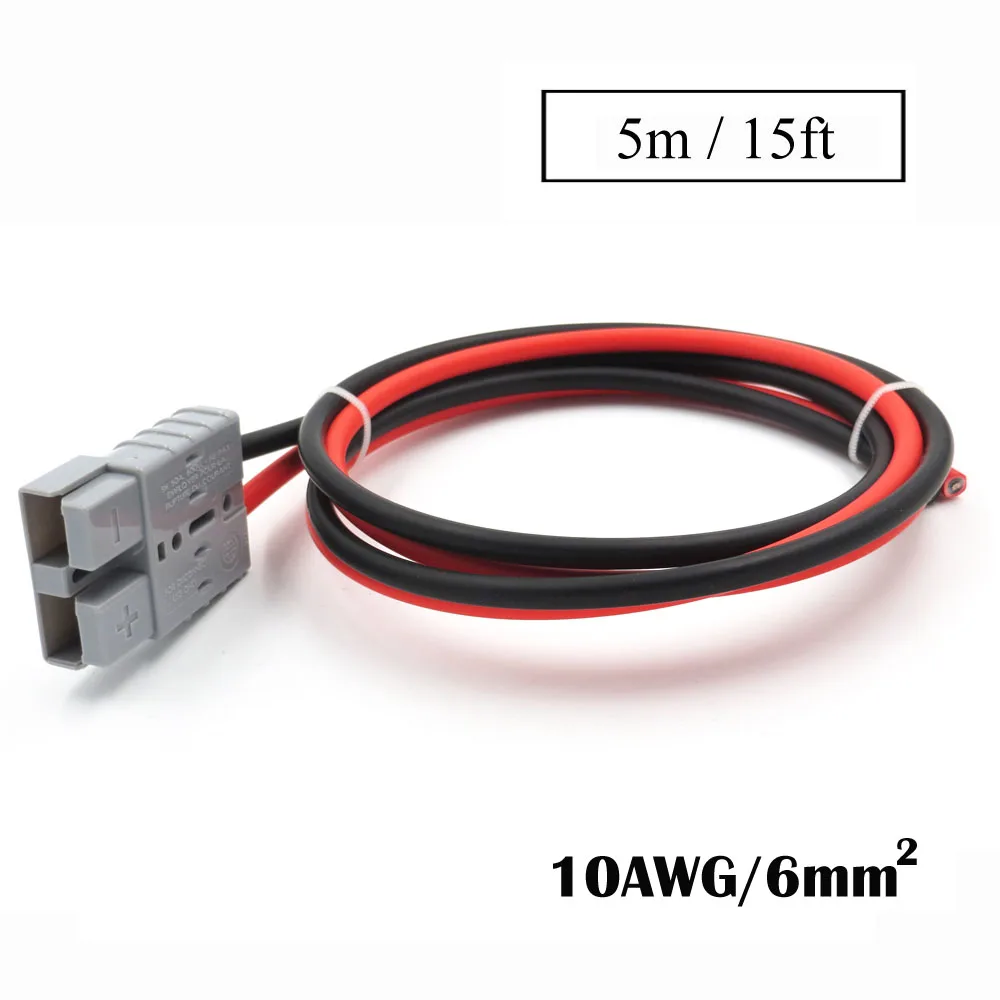 Панели солнечные кабельный разъем 6/4/2.5mm2 SH50 штекер 50A 600V Удлинительный кабель удлинитель UPS RV отдыха автомобиля Батарея быстро - Цвет: 15ft 6.0mm2