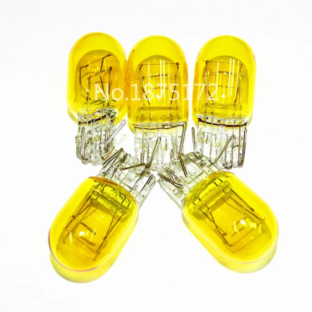 4 шт. 580 7443 1891 W21/5W T20 W3x16q XENON HID 3000K желтая автомобильная лампа 12 В 21/5 Вт аналогичная