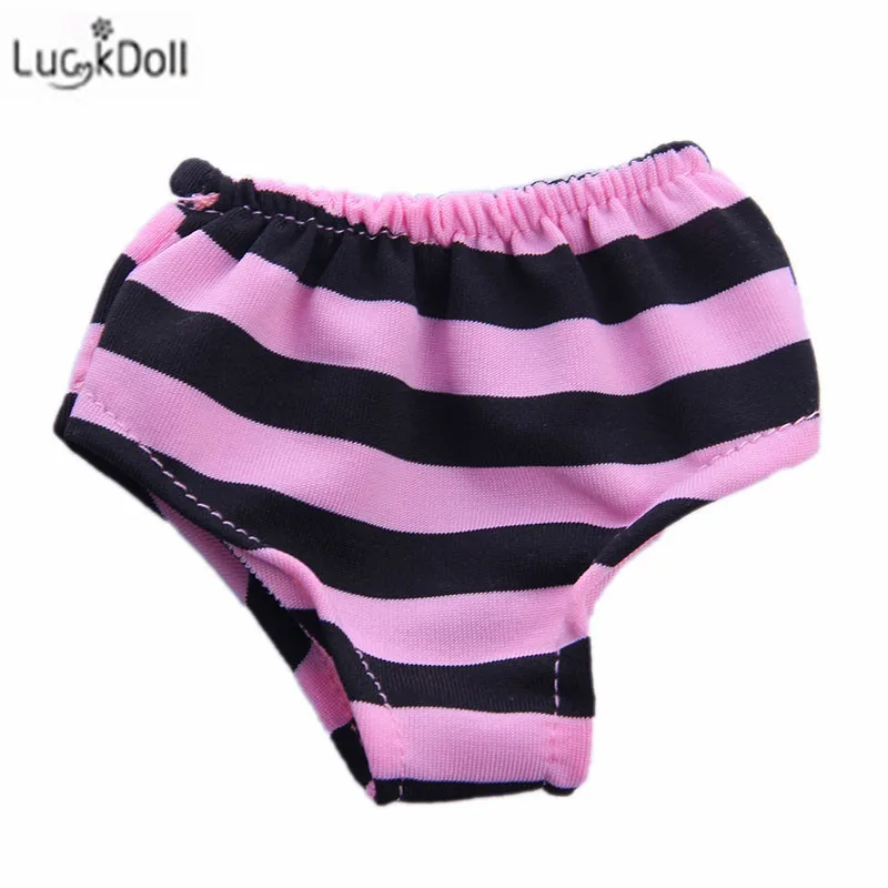 LUCKDOLL модное летнее Полосатое нижнее белье для 18-дюймовых американских кукол и 43