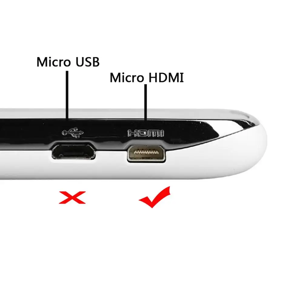 

Left Angled 90 Degree Micro HDMI to HDMI Male HDTV Cable for Cell Phone & Tablet 50cm