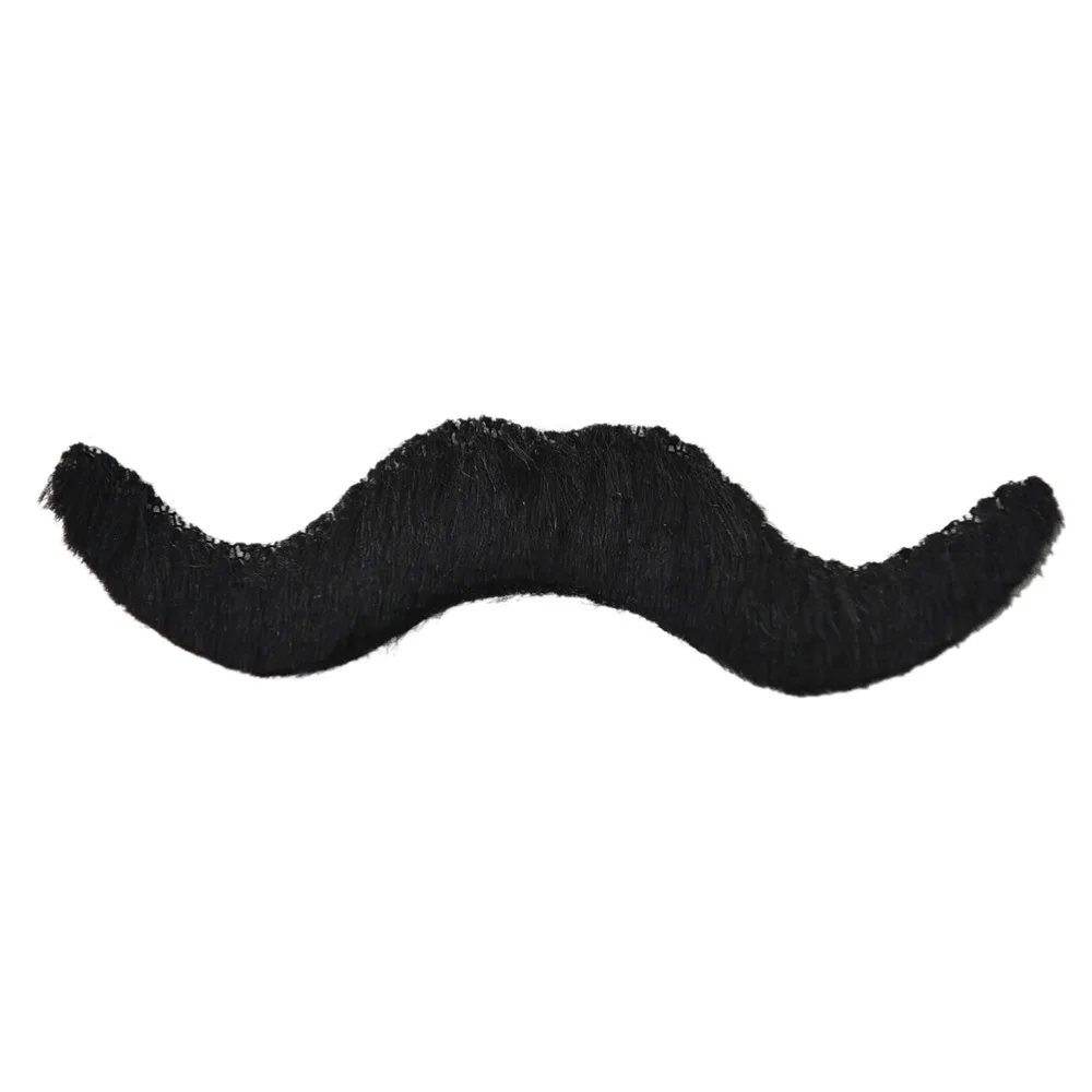 6PCS/Set Black Costume Party Halloween Fake Mustache Moustache Funny Fake Beard Whisker images - 6