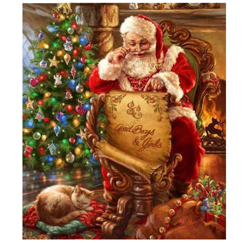 5D DIY Алмазная картина Санта-Клаус мультфильм вышивка крестиком Мозаика горный