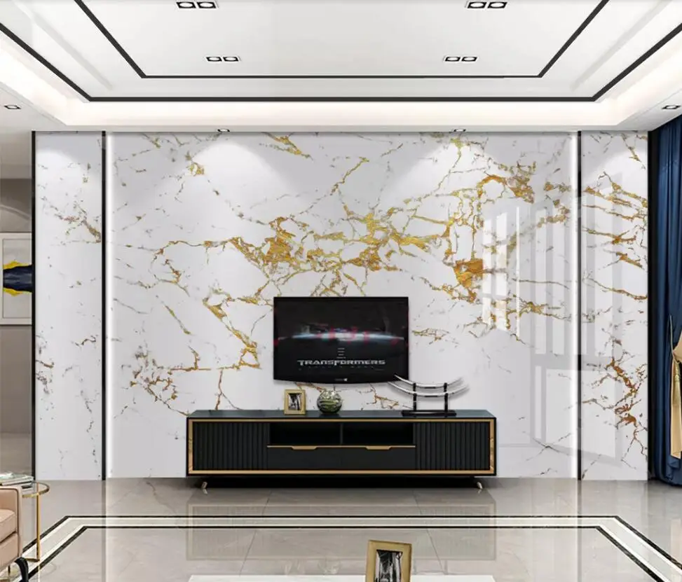 

Modern abstract atmospheric golden texture jasper marble background wall large 3D mural wallpaper